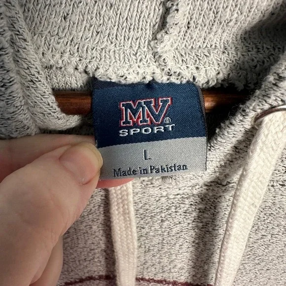 MV Sport Mississippi State University Bulldogs Hoodie Grey Knit Mens Large - Picture 3 of 7